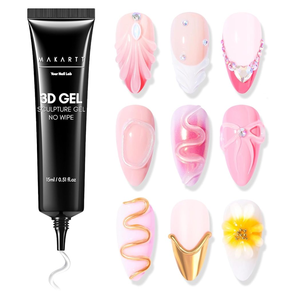 Makartt 3D Gel – Nail Art Sculpting Gel Nail Glue 15g No Wipe Clear Gel Polish for Nail Designs Fall Winter DIY Nail Art for Drawing, Molding, Sculpture and Christmas Decoration Makartt 3D Gel – Nail Art Sculpting Gel Nail Glue 15g No Wipe Clear Gel Polish for Nail Designs Fall Winter DIY Nail Art for Drawing, Molding, Sculpture and Christmas Decoration