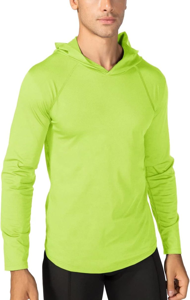 BIYLACLESEN Men’s Sun Protection Long Sleeve T-Shirt UPF 50+ Performance Running Shirts with hood