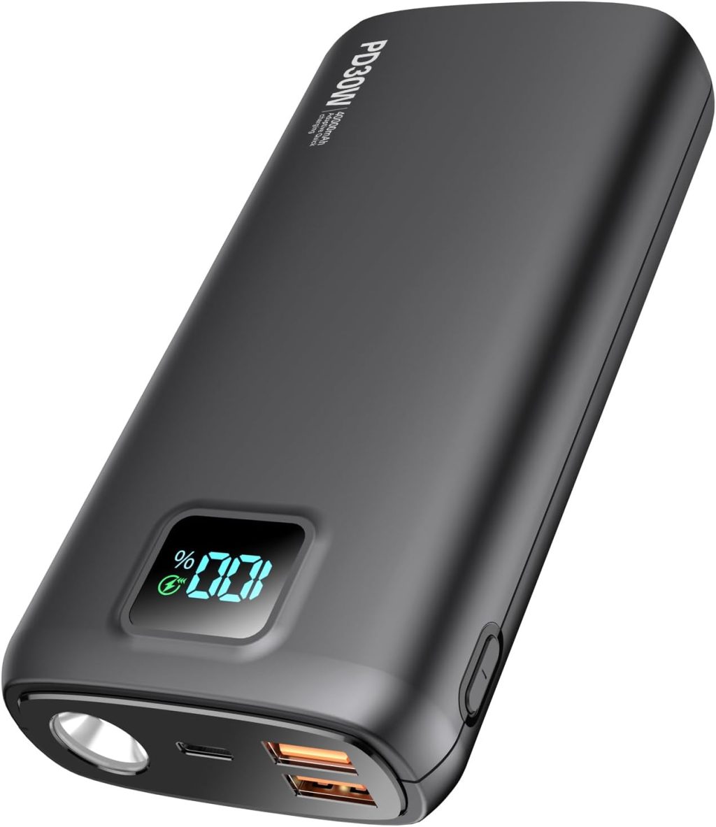 Portable-Charger-Power-Bank – 40000mAh Power Bank PD 30W and QC 4.0 Quick Charging Built-in Bright flashlight LED Display 2 USB 1Type-C Output for Most Electronic Devices on The Market(Carbon Black) Portable-Charger-Power-Bank – 40000mAh Power Bank PD 30W and QC 4.0 Quick Charging Built-in Bright flashlight LED Display 2 USB 1Type-C Output for Most Electronic Devices on The Market(Carbon Black)