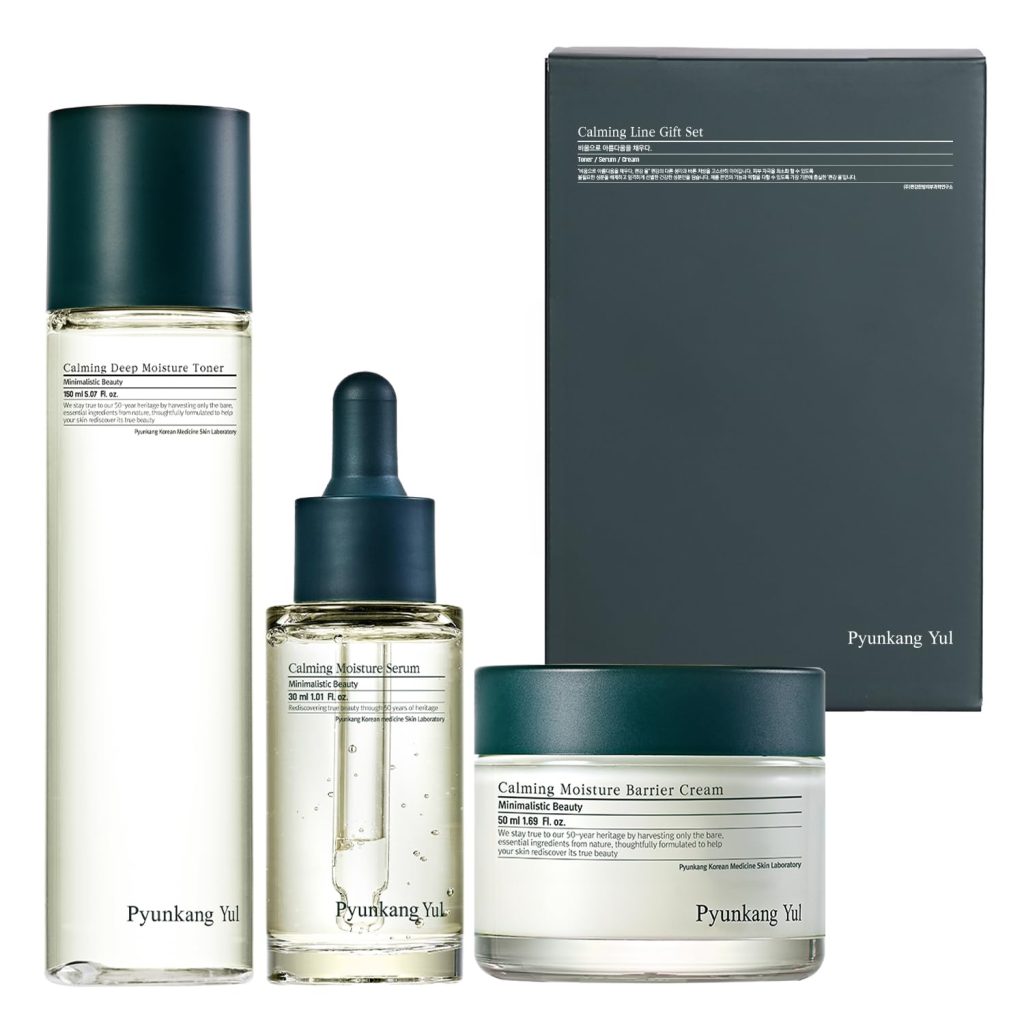 Pyunkang Yul Calming Line Gift Box Set-Korean Facial Skin Care Essential for Daily Moisturizing with Toner, Serum, Cream, Safe on Acne Prone & Sensitive Skin, Vegan & Cruelty Free Pyunkang Yul Calming Line Gift Box Set-Korean Facial Skin Care Essential for Daily Moisturizing with Toner, Serum, Cream, Safe on Acne Prone & Sensitive Skin, Vegan & Cruelty Free