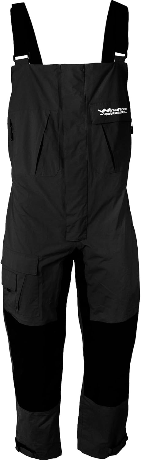 WindRider Pro Waterproof Bibs | Fishing & Sailing Bibs | Hunting & Skiing Bibs | Breathable Rain Bib | Snow Gear | 6 Pocket