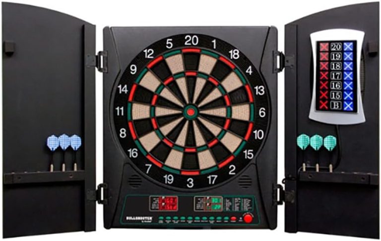 Arachnid Cricket Maxx 1.0 Electronic Dartboard Cabinet Set,Black