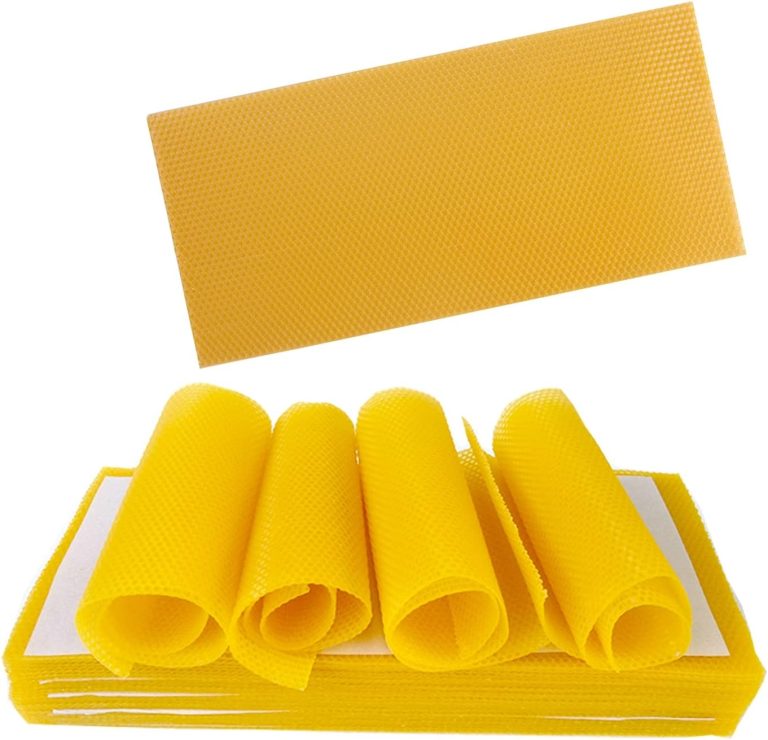 ZffXH 30 Pack Beeswax Sheets Bee Hive Frames and Wax Foundations Sheets Beeswax for Bee Hive Frames Natural Beeswax Honeycomb Sheets for Beekeeping Candle Making