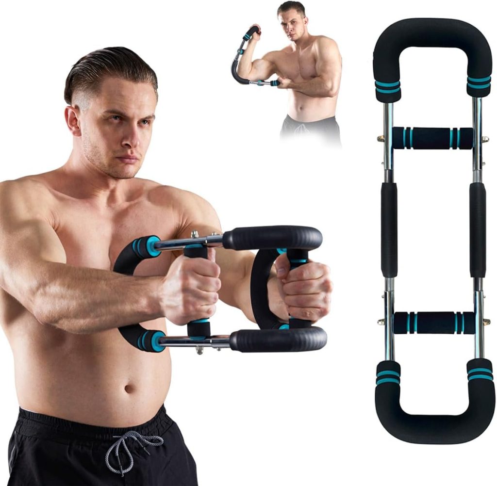 HOTWAVE Twister Arm Exerciser,Adjustable Spring Workout Bar, Forearm Triceps Chest Enhanced Exercise Strengthener,Portable Home Fitness Equipment HOTWAVE Twister Arm Exerciser,Adjustable Spring Workout Bar, Forearm Triceps Chest Enhanced Exercise Strengthener,Portable Home Fitness Equipment