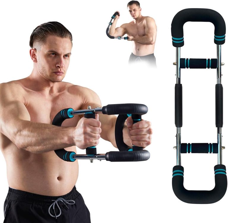 HOTWAVE Twister Arm Exerciser,Adjustable Spring Workout Bar, Forearm Triceps Chest Enhanced Exercise Strengthener,Portable Home Fitness Equipment