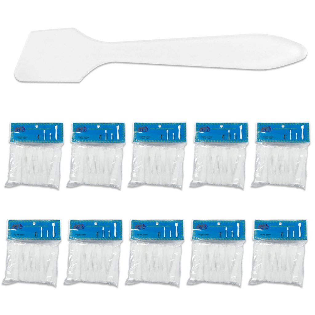Pana® Brand 1000 Pieces Disposable Makeup Frosted Tip Angled Spatula Cosmetic Skin Care Facial Cream Mask Spatula for Mixing and Sampling Pana® Brand 1000 Pieces Disposable Makeup Frosted Tip Angled Spatula Cosmetic Skin Care Facial Cream Mask Spatula for Mixing and Sampling