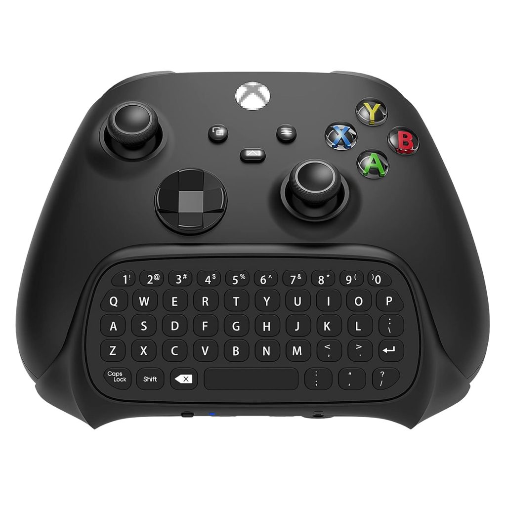 FYOUNG Keyboard for Xbox Series X/S Controller, for Xbox One/S/Controller Gamepad, 2.4Ghz Mini QWERTY Keyboard Gaming Chatpad with Audio/Headset Jack for XSX (Black) FYOUNG Keyboard for Xbox Series X/S Controller, for Xbox One/S/Controller Gamepad, 2.4Ghz Mini QWERTY Keyboard Gaming Chatpad with Audio/Headset Jack for XSX (Black)