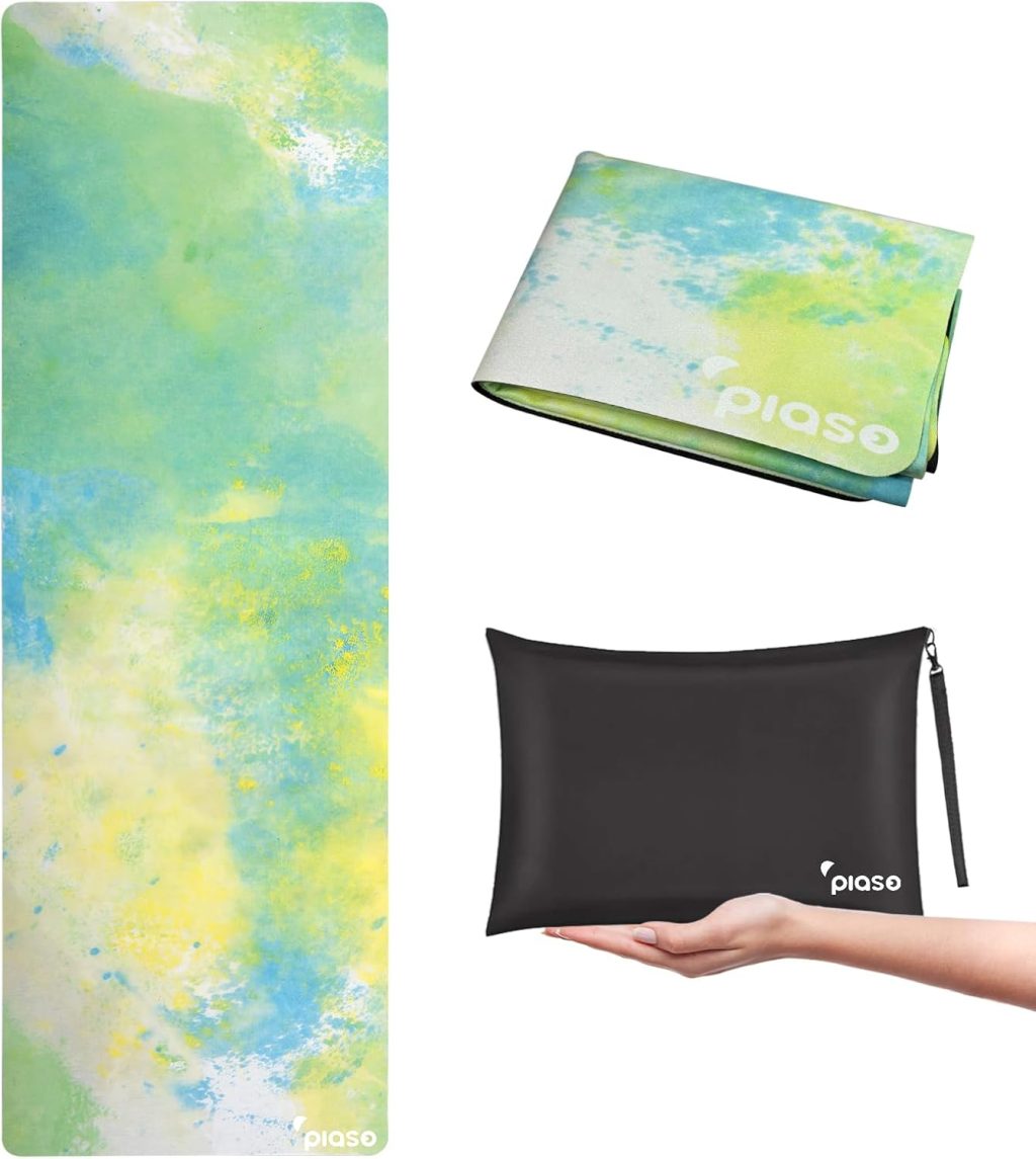 Travel Yoga Mat Non Slip, Pilates Fitness Mats, Eco Friendly 1.5mm Thick Yoga Mats for Women, Exercise Mats With Carry Bag (Green) Travel Yoga Mat Non Slip, Pilates Fitness Mats, Eco Friendly 1.5mm Thick Yoga Mats for Women, Exercise Mats With Carry Bag (Green)