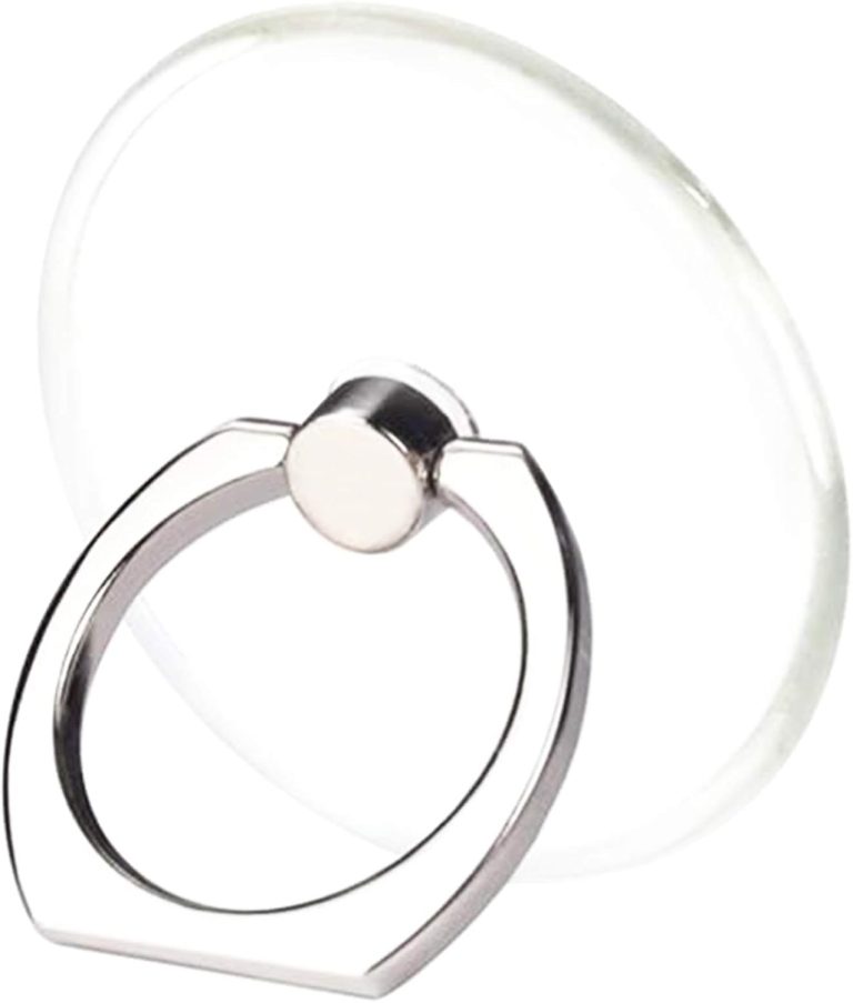 Transparent Clear Phone Ring Grips Holder Kickstand, Finger Ring Stand for Cell Phone Tablet Case Accessories(Round-Clear) (1)