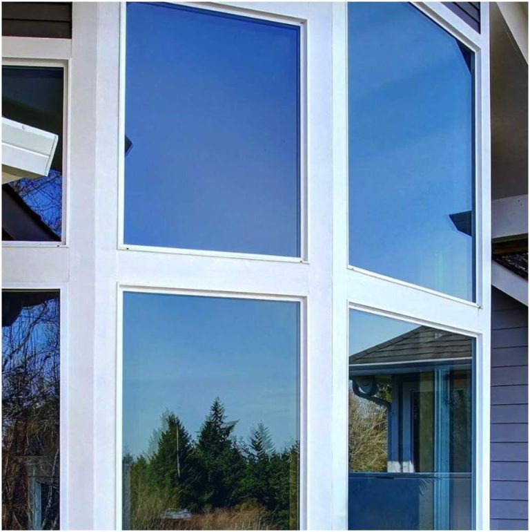 BDF PRBL Window Film Premium Color High Heat Control and Daytime Privacy Blue Outside, Silver Inside – 36in X 24ft