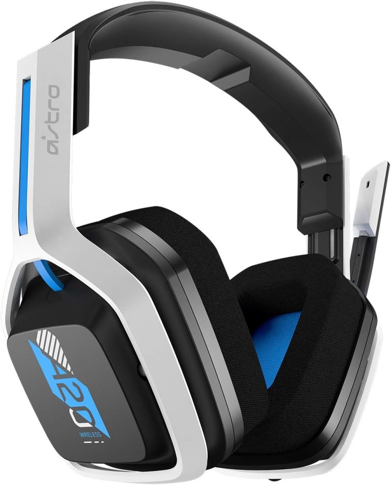ASTRO Gaming A20 Wireless Headset Gen 2 for PlayStation 5 and 4, PC & Mac – White/Blue