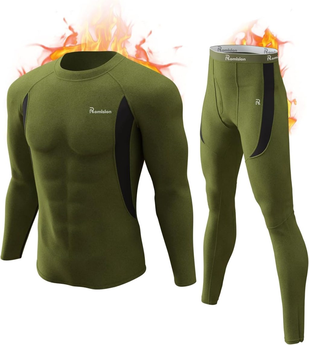 romision Thermal Underwear for Men Long Johns Fleece Lined Hunting Gear Bottom Top Set Base Layer for Cold Weather XS-4XL romision Thermal Underwear for Men Long Johns Fleece Lined Hunting Gear Bottom Top Set Base Layer for Cold Weather XS-4XL