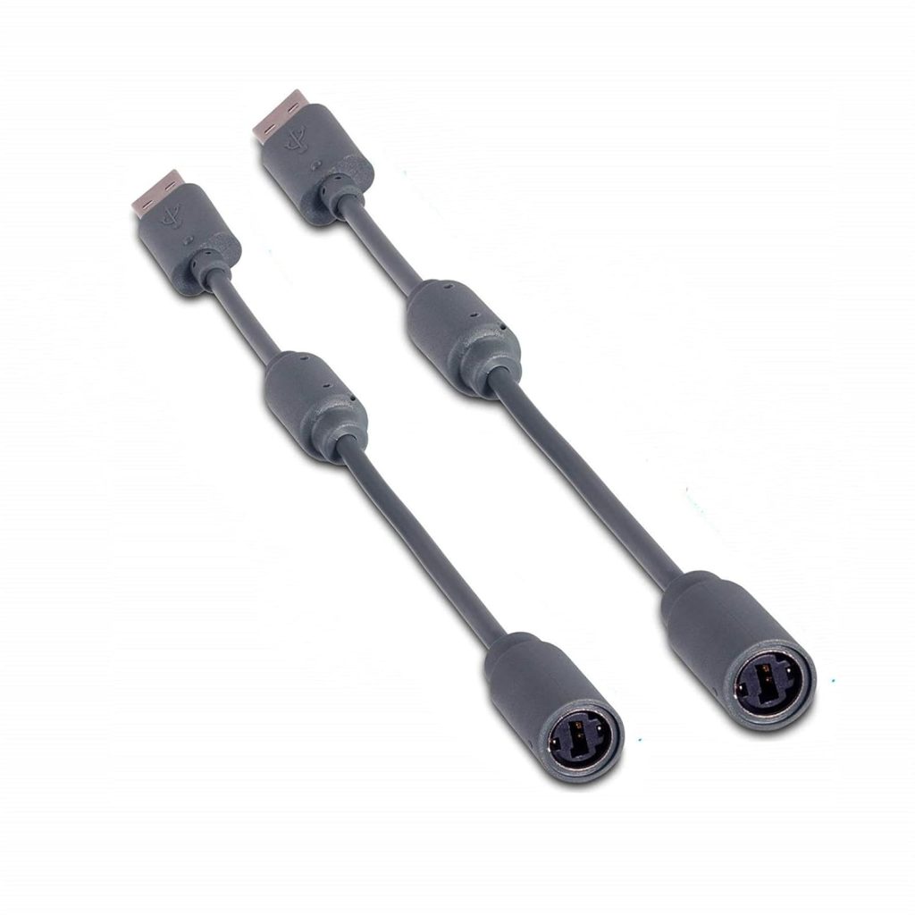 2 Pack Replacement Dongle USB Breakaway Cable for Xbox 360 Wired Controllers – Dark Grey 2 Pack Replacement Dongle USB Breakaway Cable for Xbox 360 Wired Controllers – Dark Grey