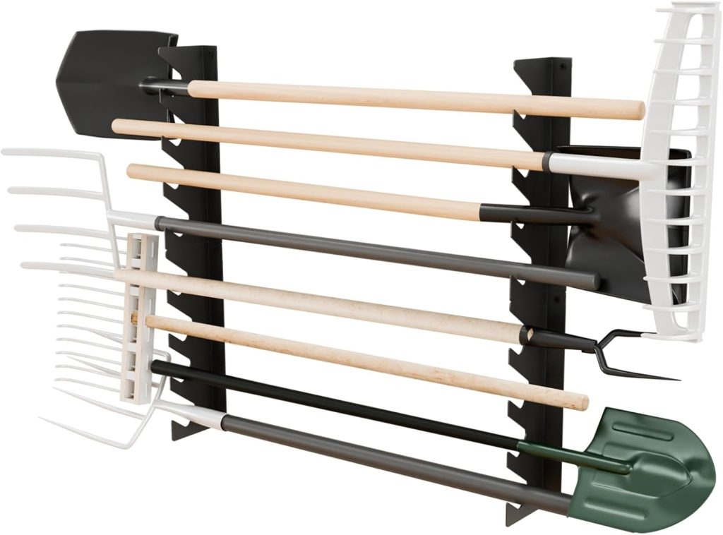 Garage Tool Organizer Wall Mount, Shed Yard Tool Organizer for Garage, Horizontal Garage Organization Tool Racks for Walls, Shovels and Rakes, 2FT Garage Tool Organizer Wall Mount, Shed Yard Tool Organizer for Garage, Horizontal Garage Organization Tool Racks for Walls, Shovels and Rakes, 2FT