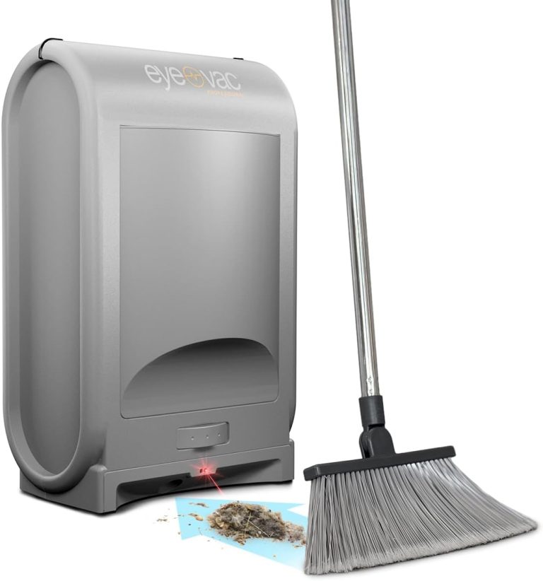 EyeVac Pro Touchless Vacuum Automatic Dustpan – Ultra Fast & Powerful – Great for Sweeping Salon Pet Hair Food Dirt Kitchen, Corded Canister Vacuum, Bagless, Automatic Sensors, 1400 Watt (Silver)
