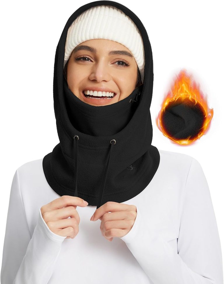 BALEAF Fleece Balaclava Face Mask,Thermal Ski Mask for Men and Women,Winter Hats Face Cover Hood Cold Weather Gear. (2 Size)