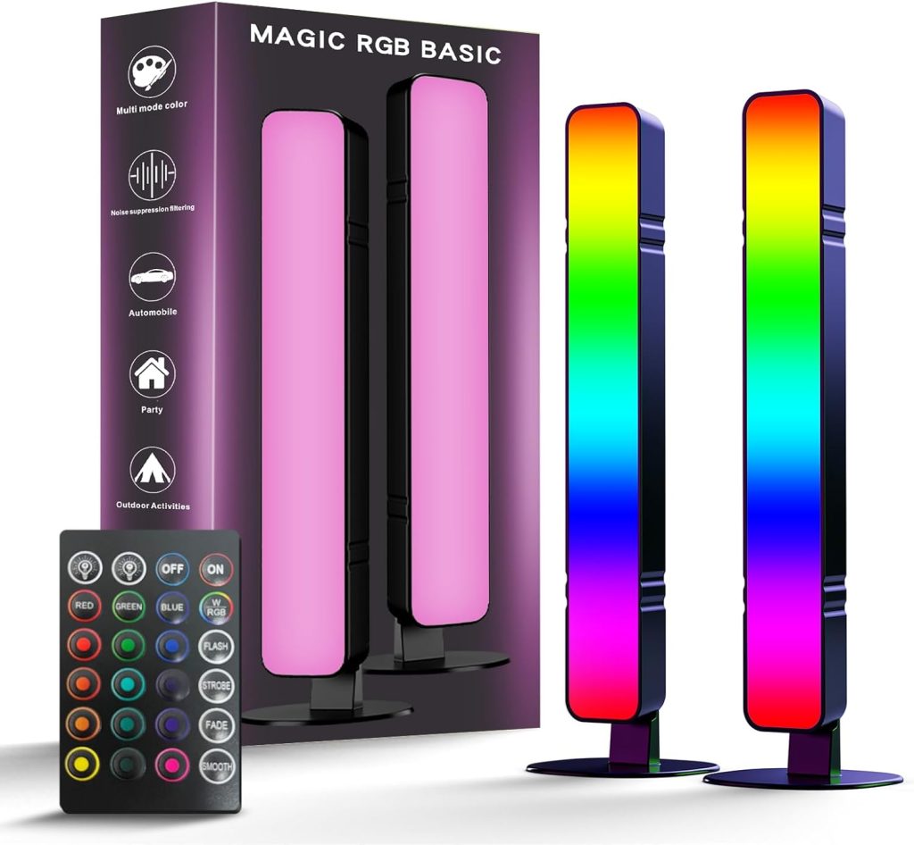 LED Light Bar, Music Sync RGB IC Light Bar, USB Ambient Lamp, Color Changing Gaming TV Backlight with Remote Control, 15 Dynamic Modes for Room Gaming Decoration LED Light Bar, Music Sync RGB IC Light Bar, USB Ambient Lamp, Color Changing Gaming TV Backlight with Remote Control, 15 Dynamic Modes for Room Gaming Decoration