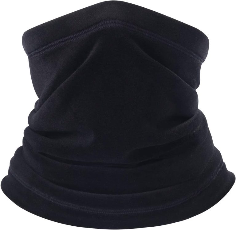 Polar Fleece Neck Warmer – Windproof Winter Neck Gaiter Cold Weather Face Mask for Men Women – 1 Pack