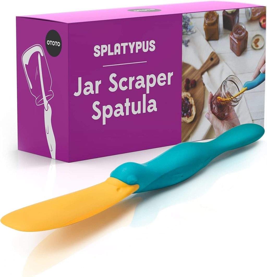 OTOTO Splatypus Jar Spatula for Scooping and Scraping – Unique Fun Cooking Kitchen Gadgets for Foodies – BPA-free & 100% Food Safe – Crepe Spreader OTOTO Splatypus Jar Spatula for Scooping and Scraping – Unique Fun Cooking Kitchen Gadgets for Foodies – BPA-free & 100% Food Safe – Crepe Spreader