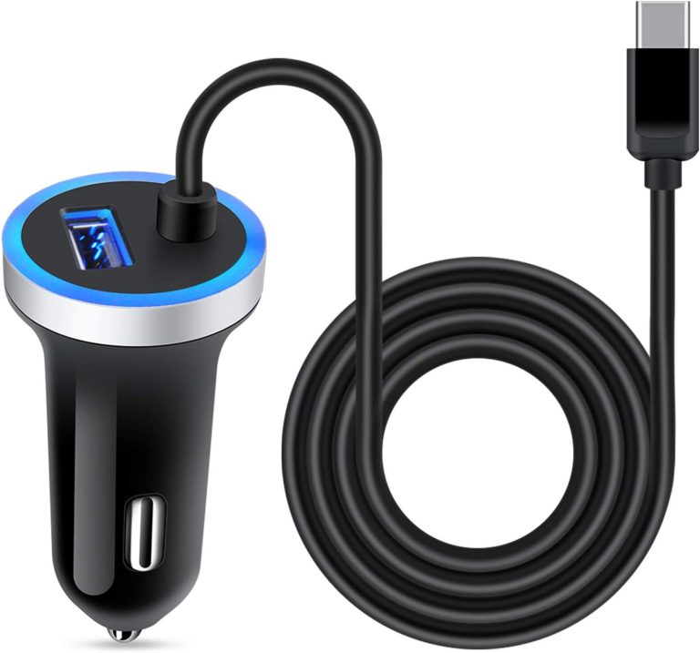 USB C Car Charger, 3.4A Fast Charging Car Adapter+3ft Type C Cable for Samsung Galaxy S24 S23 S22 S21 S20 S10 Note 20 A10E A20 A50 A51 A71 A11,LG Stylo 6/5/4 G7 V60 ThinQ Moto G8 G7 Google Pixel 4 3a