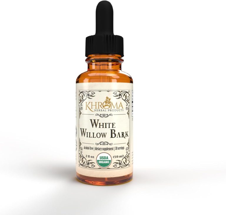 Organic White Willow Bark 30 Servings – 800 MG Per Serving – 2 FL OZ Liquid in a Glass Bottle – Salix Alba