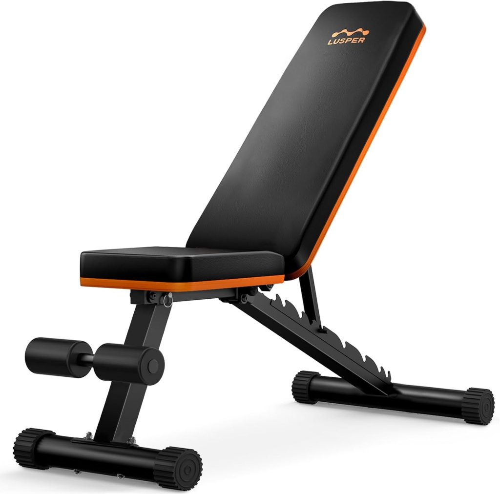 Lusper Weight Bench for Home Gym, Adjustable and Foldable 700LB/800LB Weight Bench, Multi-Purpose Workout Bench for Bench Press Sit up Incline Flat Decline Lusper Weight Bench for Home Gym, Adjustable and Foldable 700LB/800LB Weight Bench, Multi-Purpose Workout Bench for Bench Press Sit up Incline Flat Decline