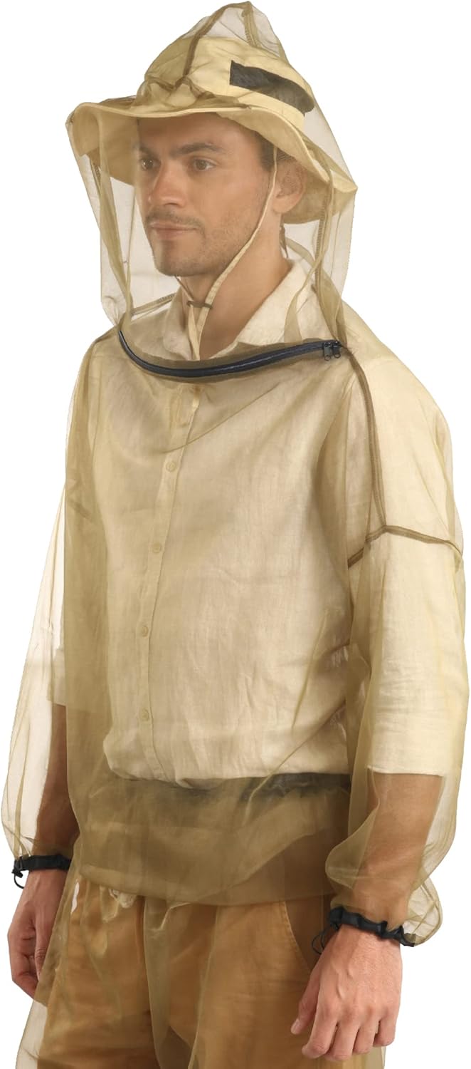 Mosquito Jacket – Bug Jacket with Hood for Men and Women – Mosquito Net Jacket for Gardening & Outdoor Protection from Bugs, Flies, Gnats, No-See-Ums & Midges