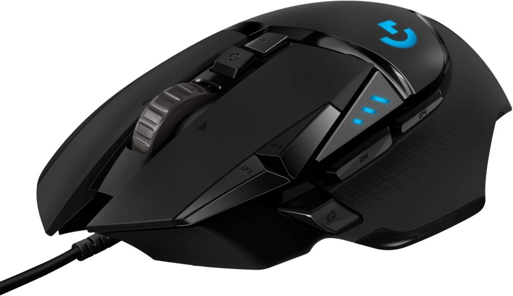 Logitech G502 HERO High Performance Wired Gaming Mouse, HERO 25K Sensor, 25,600 DPI, RGB, Adjustable Weights, 11 Programmable Buttons, On-Board Memory, PC / Mac Logitech G502 HERO High Performance Wired Gaming Mouse, HERO 25K Sensor, 25,600 DPI, RGB, Adjustable Weights, 11 Programmable Buttons, On-Board Memory, PC / Mac