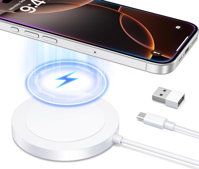 Bohuma Magnetic Wireless iPhone Charger: Mag-Safe Charging Pad Compatible with iPhone 16 15 Pro Max Plus 14 Pro Max Plus 13 12 Pro Max AirPods Pro 3 2- Fast Charger Pad Dock for Home Office