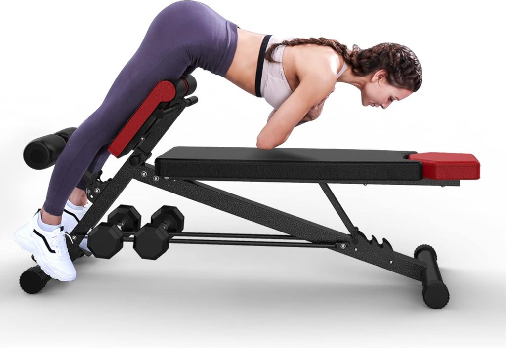 Finer Form Multi-Functional Weight Bench for Full All-in-One Body Workout – Versatile Adjustable Workout Bench for Home Gym. Fitness equipment perfect for Back HyperExtension, Bench Press, Roman Chair Exercise, Sit up. Adjusts to Decline or Flat Bench. Finer Form Multi-Functional Weight Bench for Full All-in-One Body Workout – Versatile Adjustable Workout Bench for Home Gym. Fitness equipment perfect for Back HyperExtension, Bench Press, Roman Chair Exercise, Sit up. Adjusts to Decline or Flat Bench.
