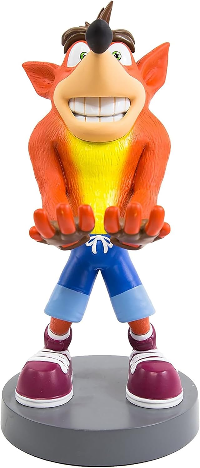 Exquisite Gaming: Crash Bandicoot Trilogy – Original Mobile Phone & Gaming Controller Holder, Device Stand, Cable Guys, Licensed Figure