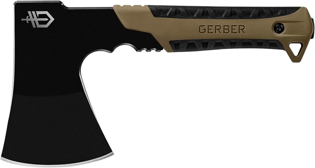 Gerber Gear Pack Hatchet – 3.5″ Steel Blade Axe with Full Tang – Survival, Bushcraft and Camping Gear – with Mountable Nylon Sheath – Brown Gerber Gear Pack Hatchet – 3.5″ Steel Blade Axe with Full Tang – Survival, Bushcraft and Camping Gear – with Mountable Nylon Sheath – Brown