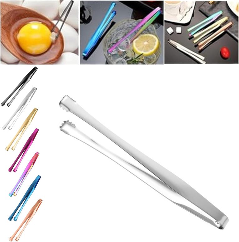 Egg Chalaza Removal Tool, Broken Eggshell Removal Tong, Ice Tong, Sugar Tong, Egg Chalaza Membrane Remover, Essential Kitchen Gadget for Chefs and Bakers (Silver)