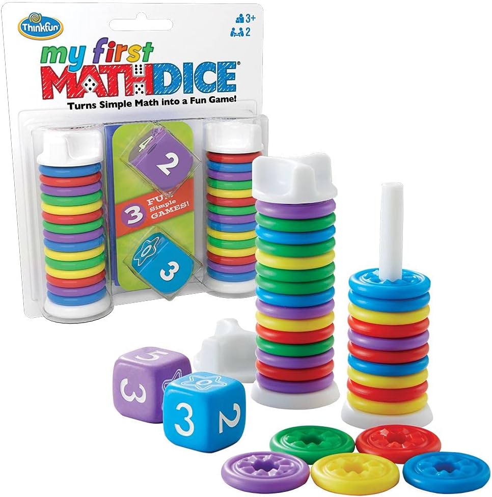 Think Fun My First Math Dice – Engaging Counting Game for Kids | Enhances Math & Number Skills | Fun Learning Activity for Ages 3+ Think Fun My First Math Dice – Engaging Counting Game for Kids | Enhances Math & Number Skills | Fun Learning Activity for Ages 3+