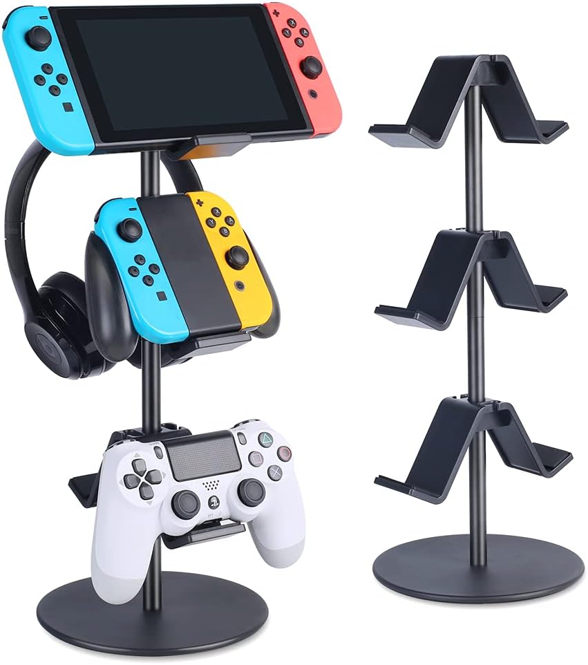 Controller Stand 3 Tier,Headphone Holder, Multi Adjustable Game Controller Headset Hanger for All Universal Gaming PC Accessories, Xbox PS4 PS5 Nintendo Switch(Smart Black) Controller Stand 3 Tier,Headphone Holder, Multi Adjustable Game Controller Headset Hanger for All Universal Gaming PC Accessories, Xbox PS4 PS5 Nintendo Switch(Smart Black)
