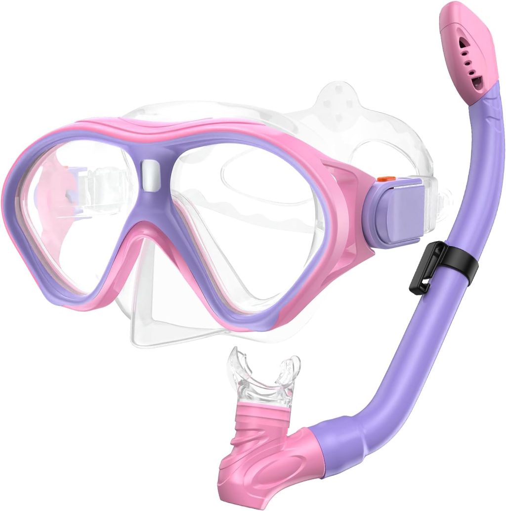 Gintenco Snorkeling Gear for Kids, Dry Top Kids Snorkel Set for Age 6-14, Anti-Fog Tempered Glass Swimming Goggles Anti Leak Diving Mask 180 Degree View for Youth Toddler Girls Boys Gintenco Snorkeling Gear for Kids, Dry Top Kids Snorkel Set for Age 6-14, Anti-Fog Tempered Glass Swimming Goggles Anti Leak Diving Mask 180 Degree View for Youth Toddler Girls Boys