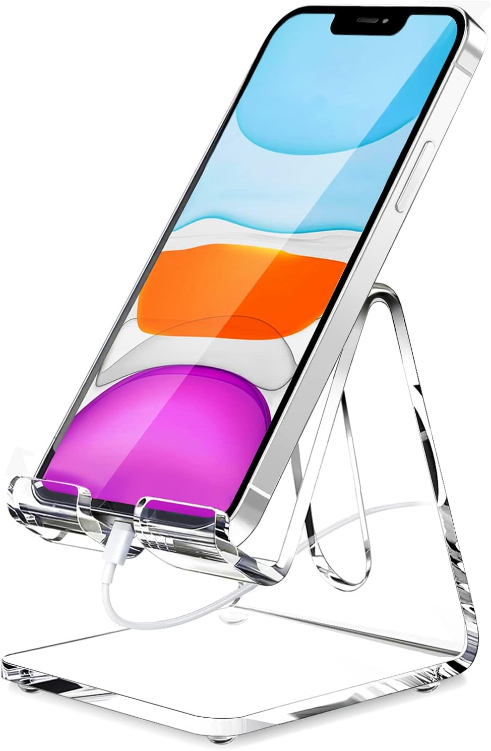 Crpich Acrylic Cell Phone Stand, Portable Clear Phone Stand for Desk, Compatible with Phone16 15 14 13 Pro Max Mini 12 11 Plus SE, Switch, Android Smartphone, Pad, Tablet, Desk Accessories Crpich Acrylic Cell Phone Stand, Portable Clear Phone Stand for Desk, Compatible with Phone16 15 14 13 Pro Max Mini 12 11 Plus SE, Switch, Android Smartphone, Pad, Tablet, Desk Accessories
