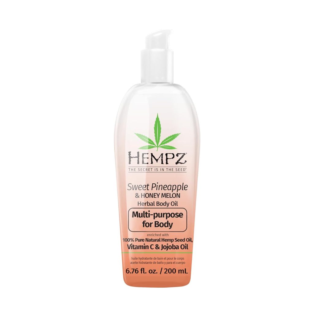 HEMPZ Sweet Pineapple & Honey Melon Herbal Hydrating Multi-Purpose Body Oil for Body – Moisturizing Bath, Shower, or Shaving Oil for Dry or Sensitive Skin for Women & Men, 6.76 Oz HEMPZ Sweet Pineapple & Honey Melon Herbal Hydrating Multi-Purpose Body Oil for Body – Moisturizing Bath, Shower, or Shaving Oil for Dry or Sensitive Skin for Women & Men, 6.76 Oz