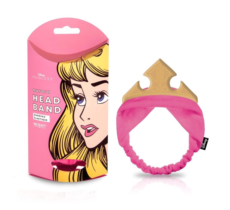MAD Beauty Disney Princess Aurora Headband | Cruelty-Free Cosmetics |Use While Doing Make-Up, Applying Creams, Face Masks | Skincare Gifts for Women, Adults, and Kids