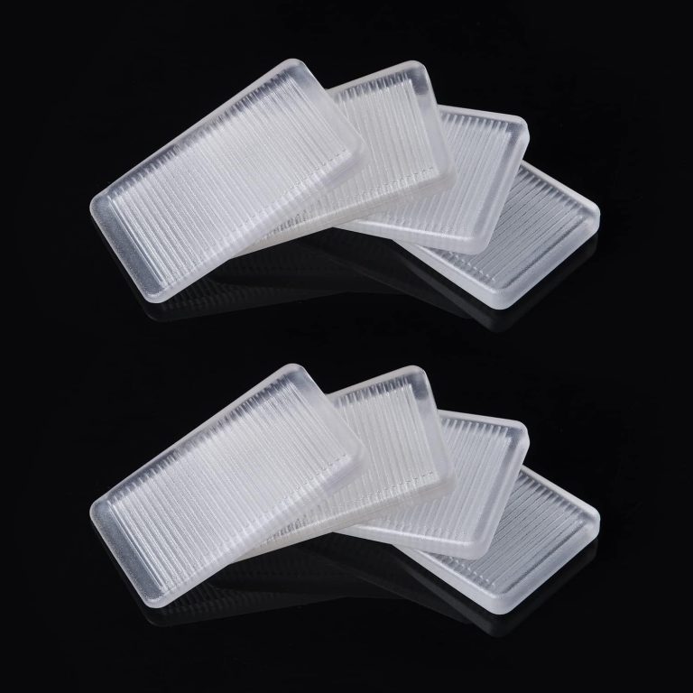 8 Pcs Rubbery Clear Table Shims, Level Wedge for Home Improvement, Table Shims, Bed Shims, Toilet Shims, Home Improvement DIY Wedge Levelers (5mm)