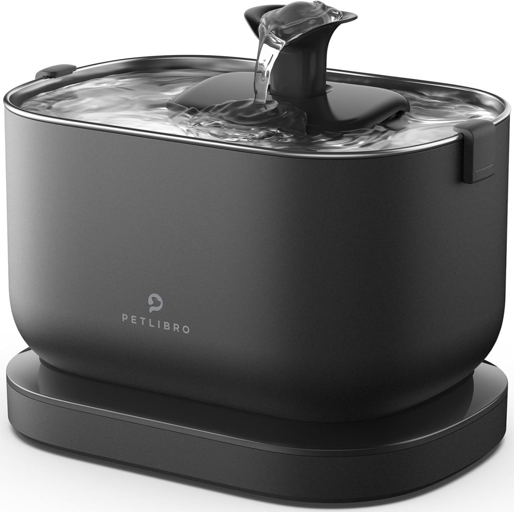 PETLIBRO Cat Water Fountain, Cordless Pet Fountain Battery Operated, 2.5L/84oz Dockstream Water Fountains for Cats Indoor, Cat Fountain with Stainless Steel Tray, Easy to Clean BPA-Free PETLIBRO Cat Water Fountain, Cordless Pet Fountain Battery Operated, 2.5L/84oz Dockstream Water Fountains for Cats Indoor, Cat Fountain with Stainless Steel Tray, Easy to Clean BPA-Free