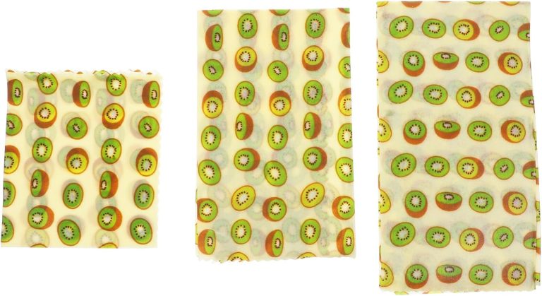 Kichvoe 3pcs Beeswax Beeswax Food Wraps Beeswax Food Packaging Beeswax Cloth Reusable Food Wraps Kiwi Fruits Food Wrapping Cloth Beeswax Paper Beeswax Bowl Cover Kitchen Supplies