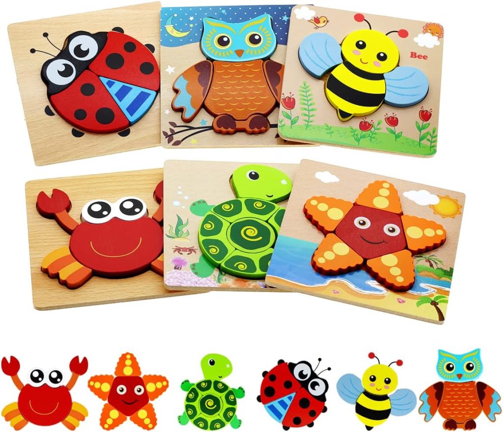 Montessori Toys for 1 2 3 Year Old Boys Girls Wooden Toddler Puzzles Kids Infant Baby Educational Learning Toys for Toddlers 1-3 Gifts 6 Animal Shape Jigsaw Eco Friendly Travel STEM Building Toy Games Montessori Toys for 1 2 3 Year Old Boys Girls Wooden Toddler Puzzles Kids Infant Baby Educational Learning Toys for Toddlers 1-3 Gifts 6 Animal Shape Jigsaw Eco Friendly Travel STEM Building Toy Games