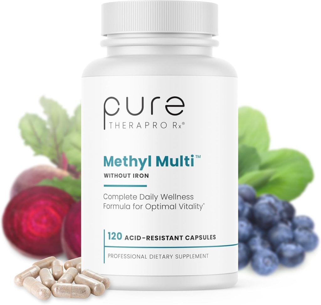 Methyl Multi Without Iron Methylated Multivitamin for Men & Women, 60-Day Supply | Methyl B12 & Methylfolate (5-MTHF) for MTHFR Support | Pharma Grade Multivitamin & Multimineral For Health, 120 Caps Methyl Multi Without Iron Methylated Multivitamin for Men & Women, 60-Day Supply | Methyl B12 & Methylfolate (5-MTHF) for MTHFR Support | Pharma Grade Multivitamin & Multimineral For Health, 120 Caps
