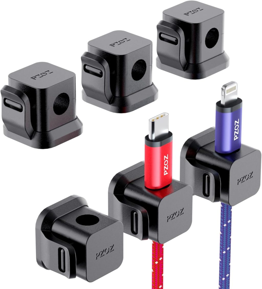 PZOZ 6 Pack Cord Organizer, Adhesive Charger Cable Clips, Wire Holder Keeper Organizer, Charging USB Cable Management for Home Office Desk Phone Car Wall Desktop Nightstand (Black) PZOZ 6 Pack Cord Organizer, Adhesive Charger Cable Clips, Wire Holder Keeper Organizer, Charging USB Cable Management for Home Office Desk Phone Car Wall Desktop Nightstand (Black)
