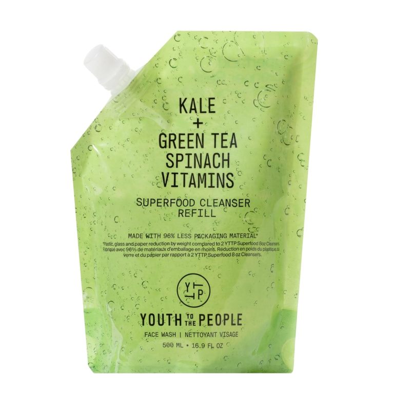 Youth To The People Superfood Facial Cleanser – Kale and Green Tea Cleanser – Gentle Face Wash, Makeup Remover + Pore Minimizer for All Skin Types – Vegan