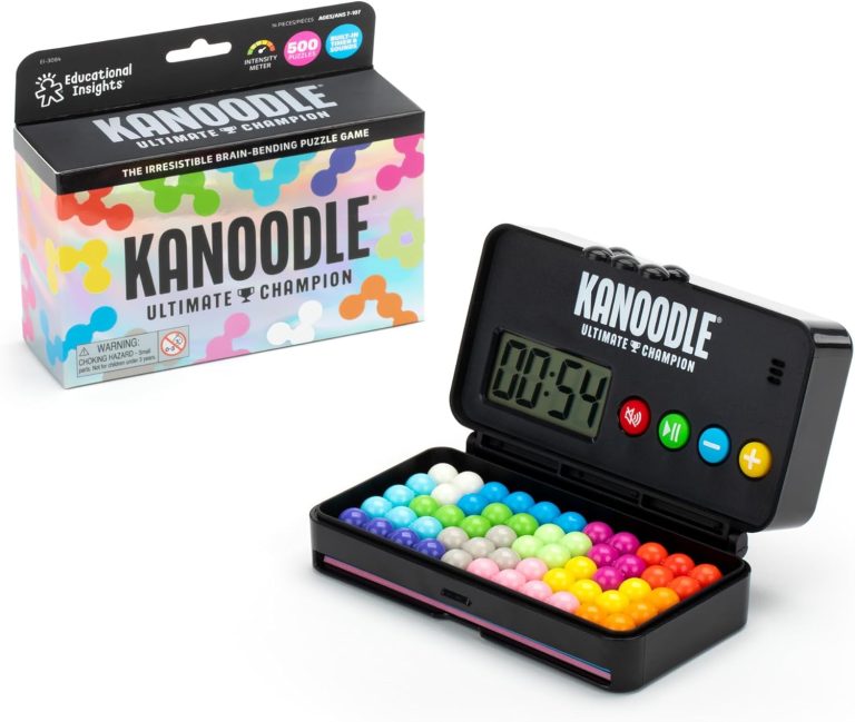 Educational Insights Kanoodle® Ultimate Champion 3D – Brain Teaser Puzzle Game, Featuring 500 Challenges, Gift for Ages 7+