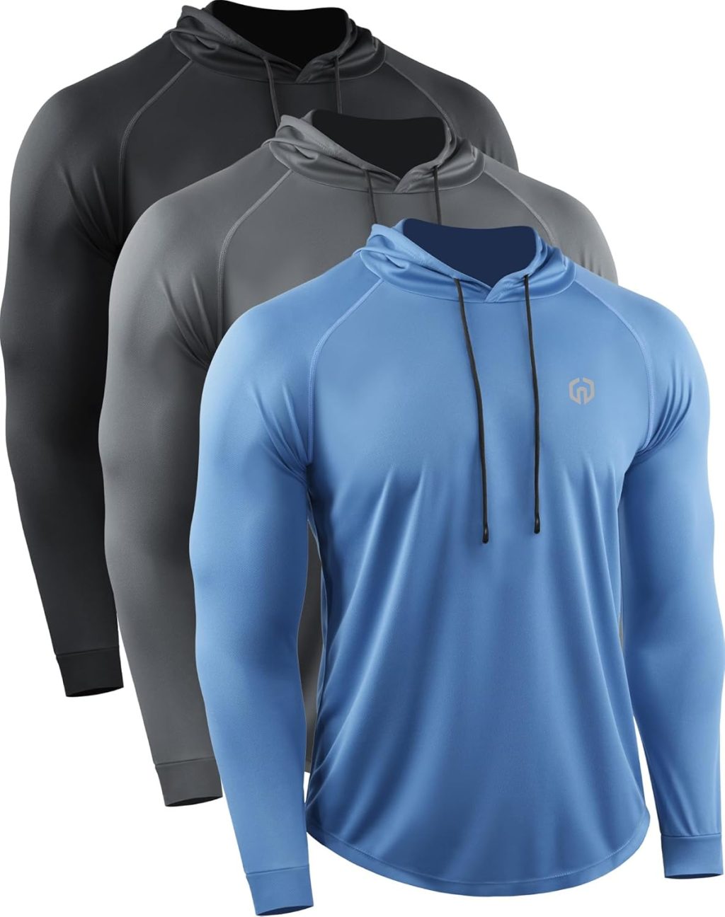 NELEUS Men’s Dry Fit Athletic Shirt Workout Running Long Sleeve Shirts with Hoods NELEUS Men’s Dry Fit Athletic Shirt Workout Running Long Sleeve Shirts with Hoods