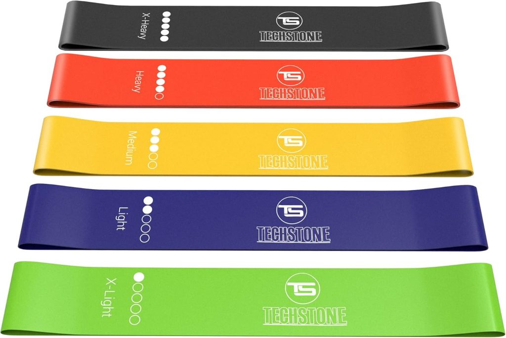 TechStone Resistance Bands Set for Men and Women, Pack of 5 Different Levels Elastic Band for Home Gym Long Exercise Workout – Great Fitness Equipment for Training, Yoga – Free Carrying Bag TechStone Resistance Bands Set for Men and Women, Pack of 5 Different Levels Elastic Band for Home Gym Long Exercise Workout – Great Fitness Equipment for Training, Yoga – Free Carrying Bag