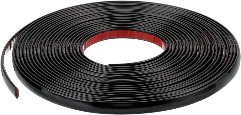 uxcell Peel and Stick Trim, 0.5 Inch x 33 Ft Flexible Wall Molding Trim Waterproof Self-Adhesive Wall Trim for Mirror Frame Wall Edge DIY Home Decoration, Black